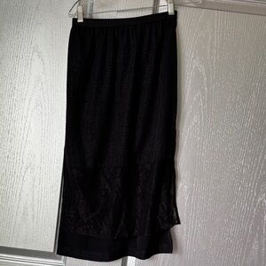 BCBGeneration Black Maxi Skirt with Layered Hem